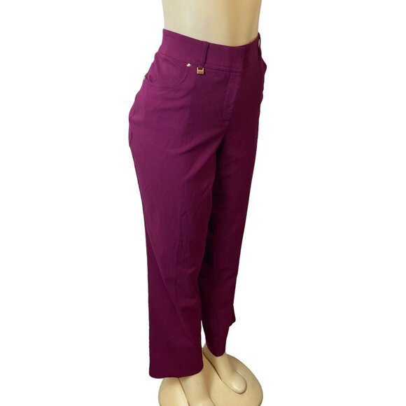 JM Collection Women's Purple High Rise Working Pants Sz 18 - NWT - Picture 2 of 8